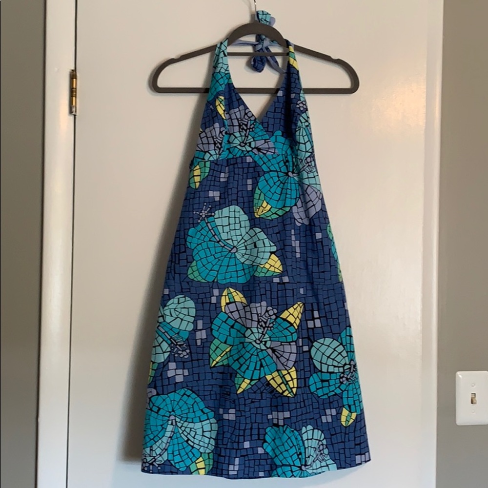 Vintage Lilly Pulitzer mosaic halter dress (sz 6)